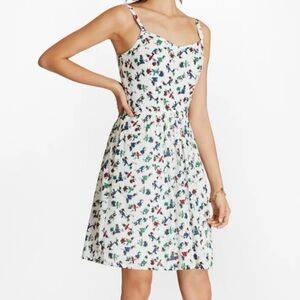 Brooks Brothers Parrot & Floral Fit & Flare Dress